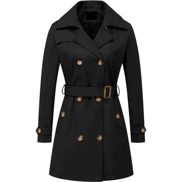 Jackets & Coats | Womens Double Breasted Trench Coat Midlength